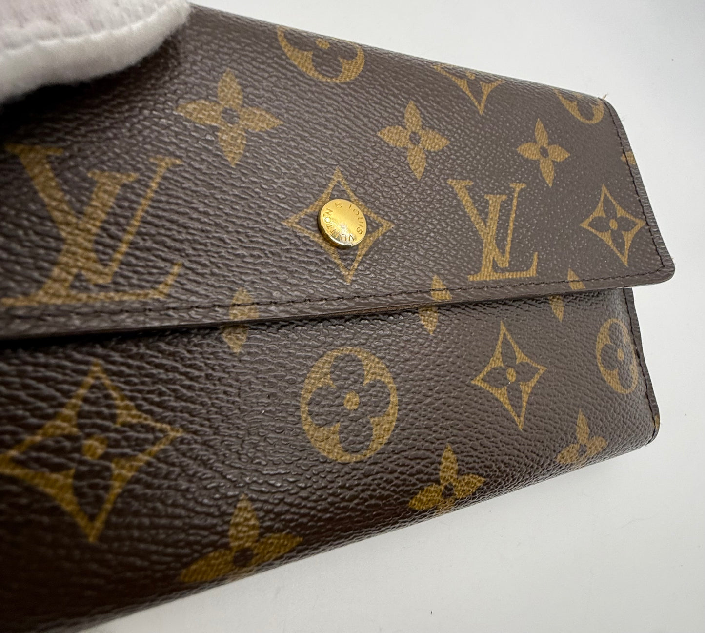 Louis Vuitton Vintage Monogram Long Wallet Clutch Brown-Authentic-France