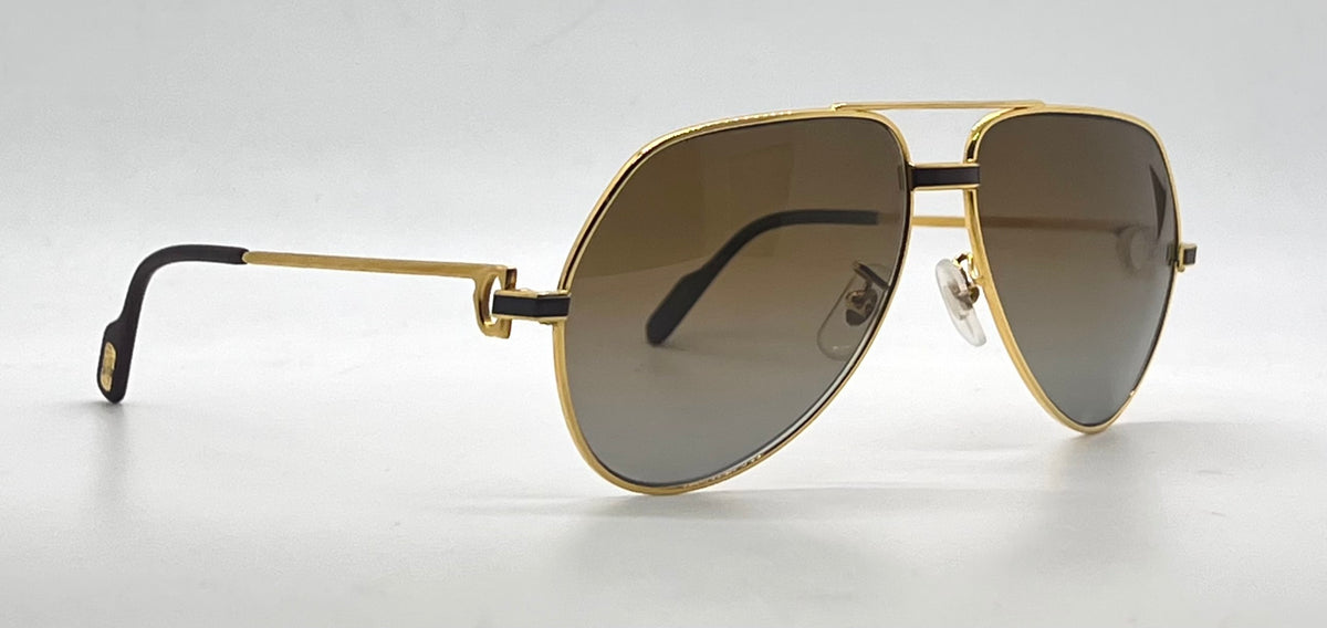 Cartier Vendome Laque Bordeaux 22K Gold-VINTAGE-New Custom Polarized Lenses