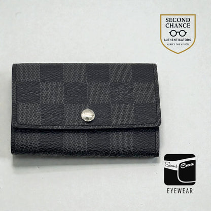 Louis Vuitton Damier Graphite 6 Ring Key Holder Wallet Made in France