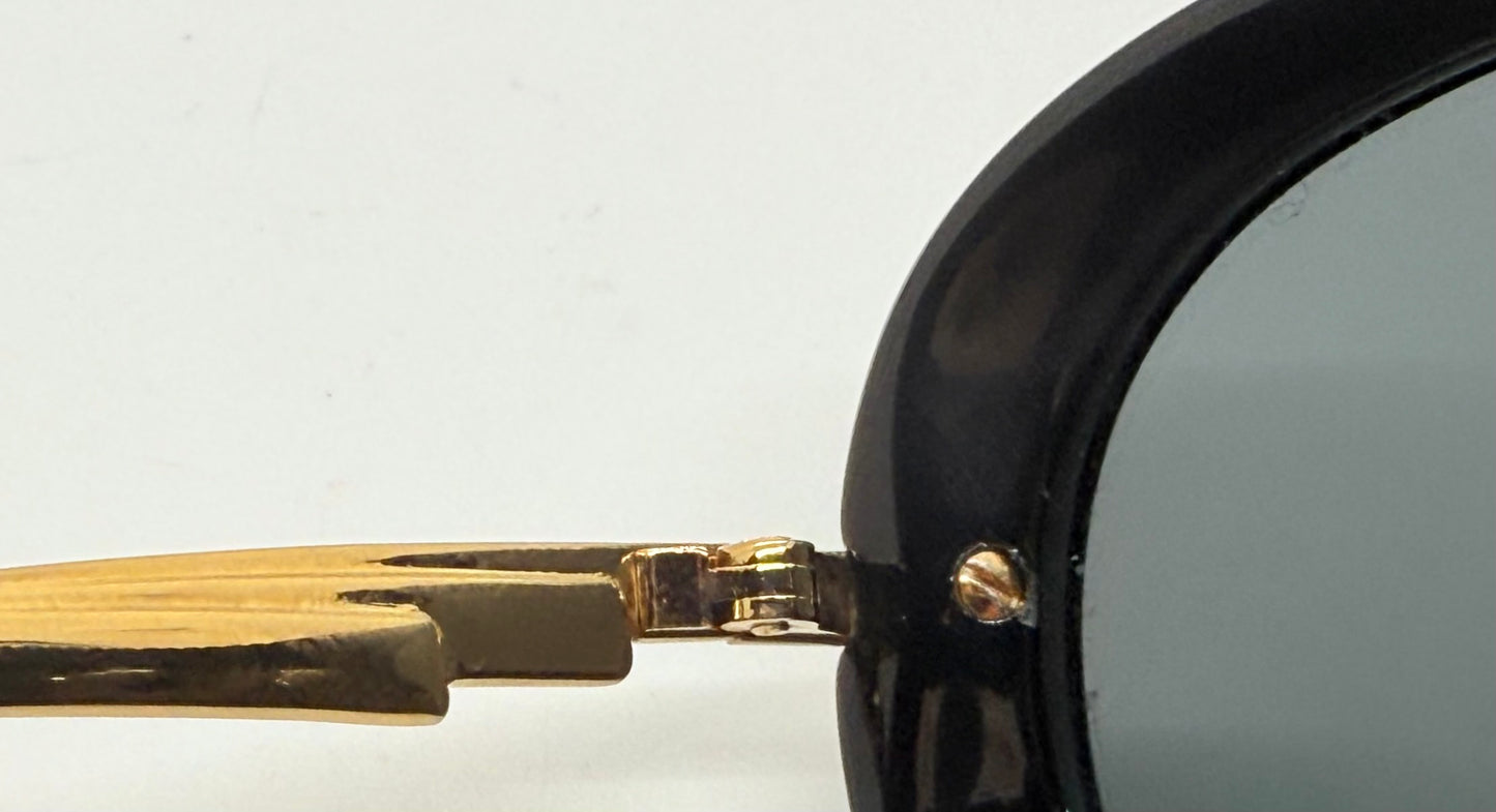 CHANEL 5152 Black & Gold Oval Sunglasses – Iconic CC Logo, Discontinued, Full Kit