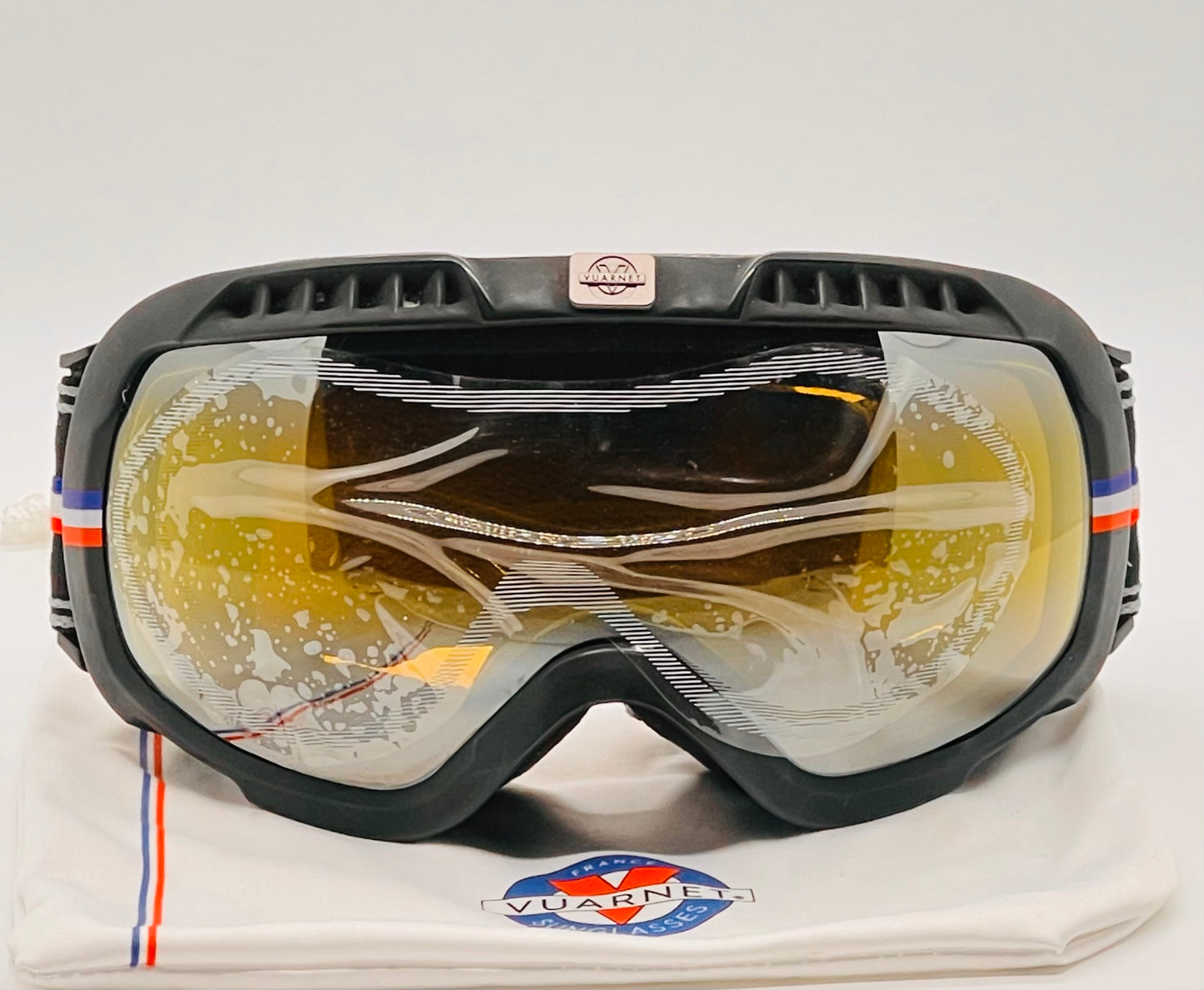 Brand New Vuarnet Glacier XL Goggles - Polarized Edition - Matte Black with Yellow Tint Lenses