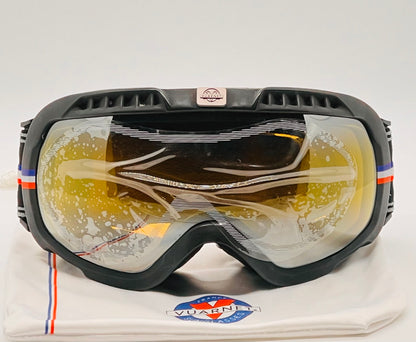 Brand New Vuarnet Glacier XL Goggles - Polarized Edition - Matte Black with Yellow Tint Lenses