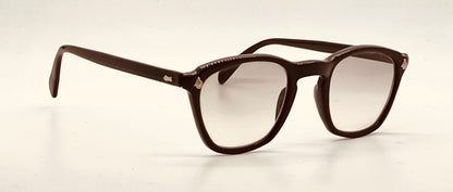 American Optical Vintage Hinge Wellington Chocolate Brown Zero Tint Eyeglasses