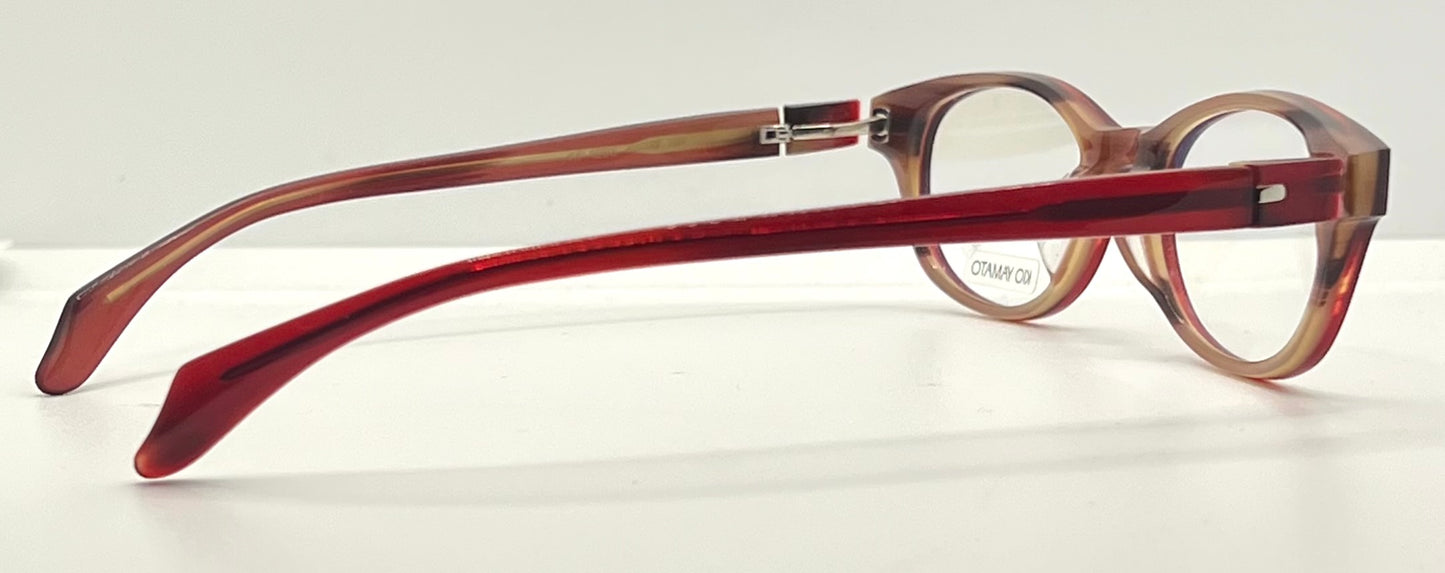 Kio Yamato KP-126U 49mm Red Oval Eyeglasses-New/Unworn-Japan Handmade