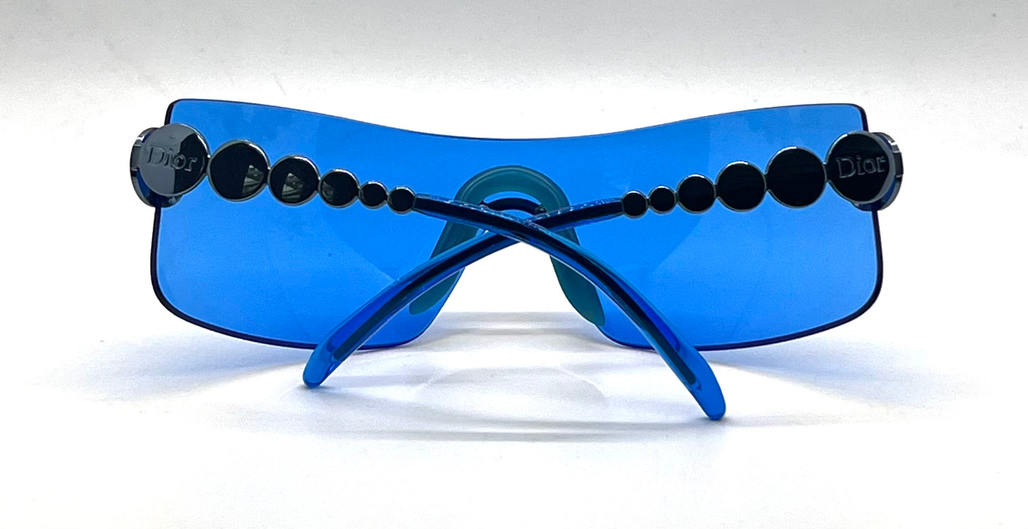 Christian Dior Millenium 55N Vintage Shield Sunglasses-Unworn/Full Kit