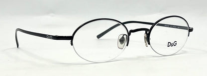 D&G Dolce & Gabbana 5058 01 m-Semi Rimless Oval Glasses Frame-UNWORN 47-21 135