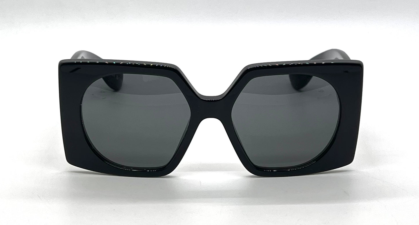 Valentino Vain Bold VG0002S 001 Black Gold Sunglasses Unworn Full Kit