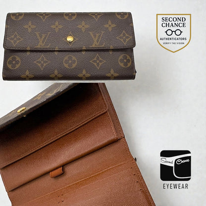 Louis Vuitton Vintage Monogram Long Wallet Clutch Brown-Authentic-France