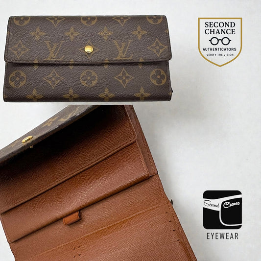 Louis Vuitton Vintage Monogram Long Wallet Clutch Brown-Authentic-France