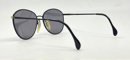 Zeiss 6595 4202 Vintage Sunglasses-New Solid Black Second Chance Custom Lenses-Unworn