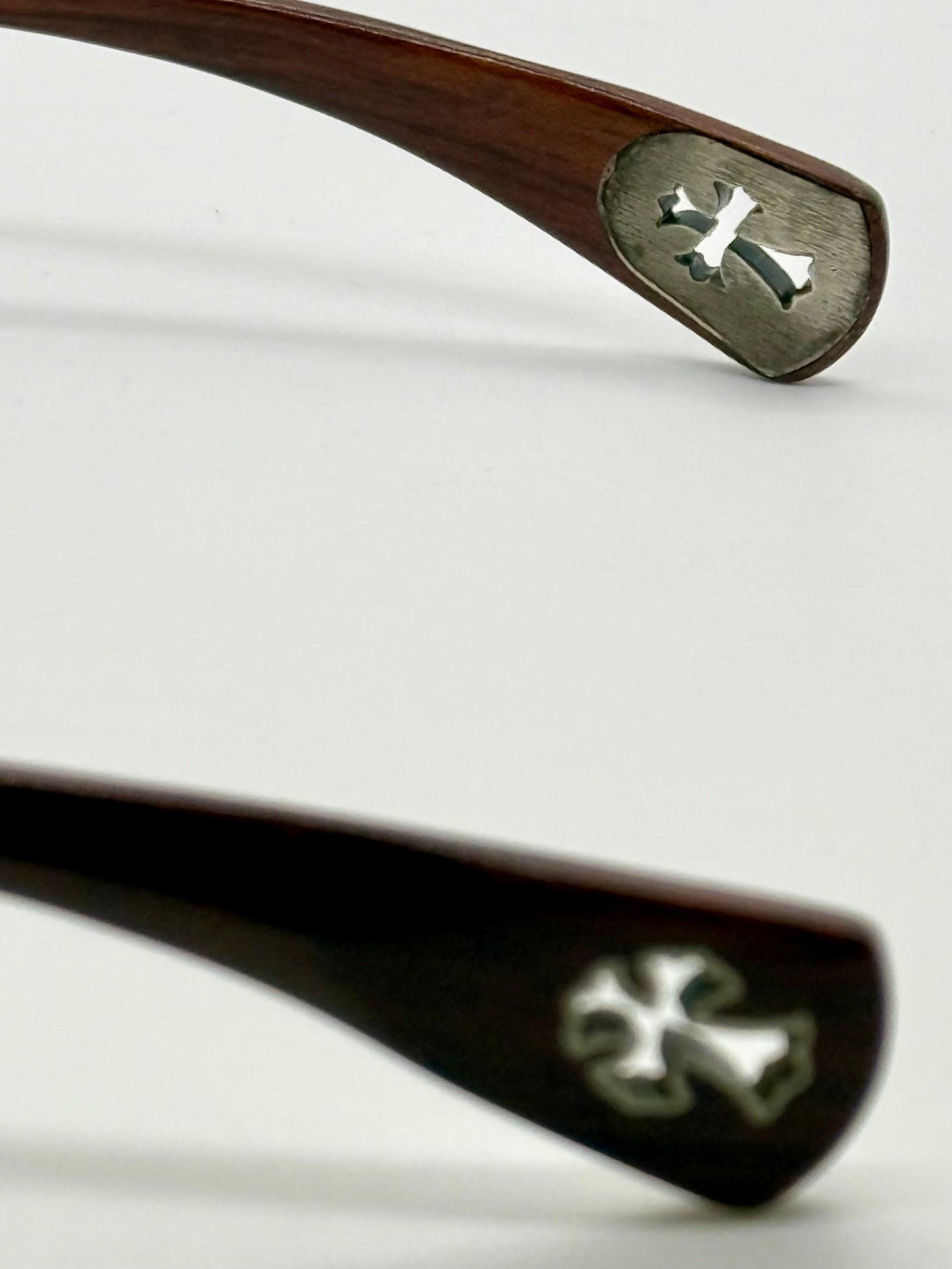 Chrome Hearts TOPPS
-Wood Temple-VINTAGE Rimless Sunglasses-Unworn Full Kit-Japan