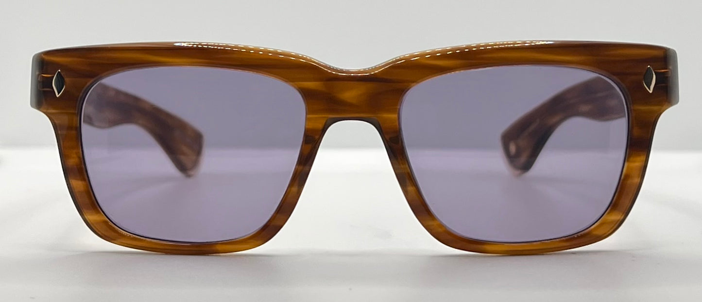 GARRETT LEIGHT x Officine Générale 118 DB-Limited Collab w/New, Custom Solid Violet Lenses-Unworn