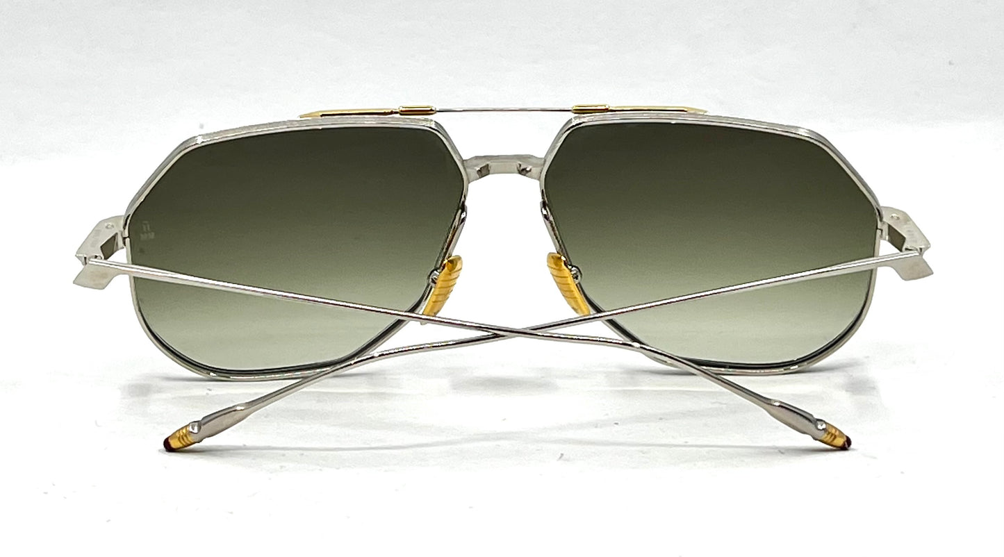 Jacques Marie Mage REYNOLD in ELECTRUM- Titanium Aviator-Unworn-Full Kit