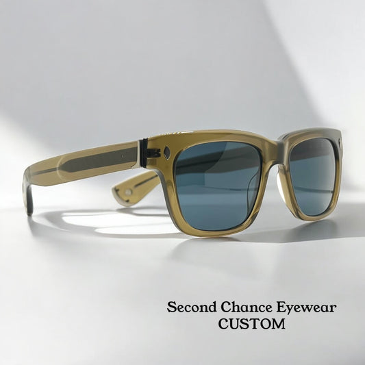 Garrett Leight x Officine Générale OLIO Sunglasses 50mm w/New, Second Chance Custom Lenses