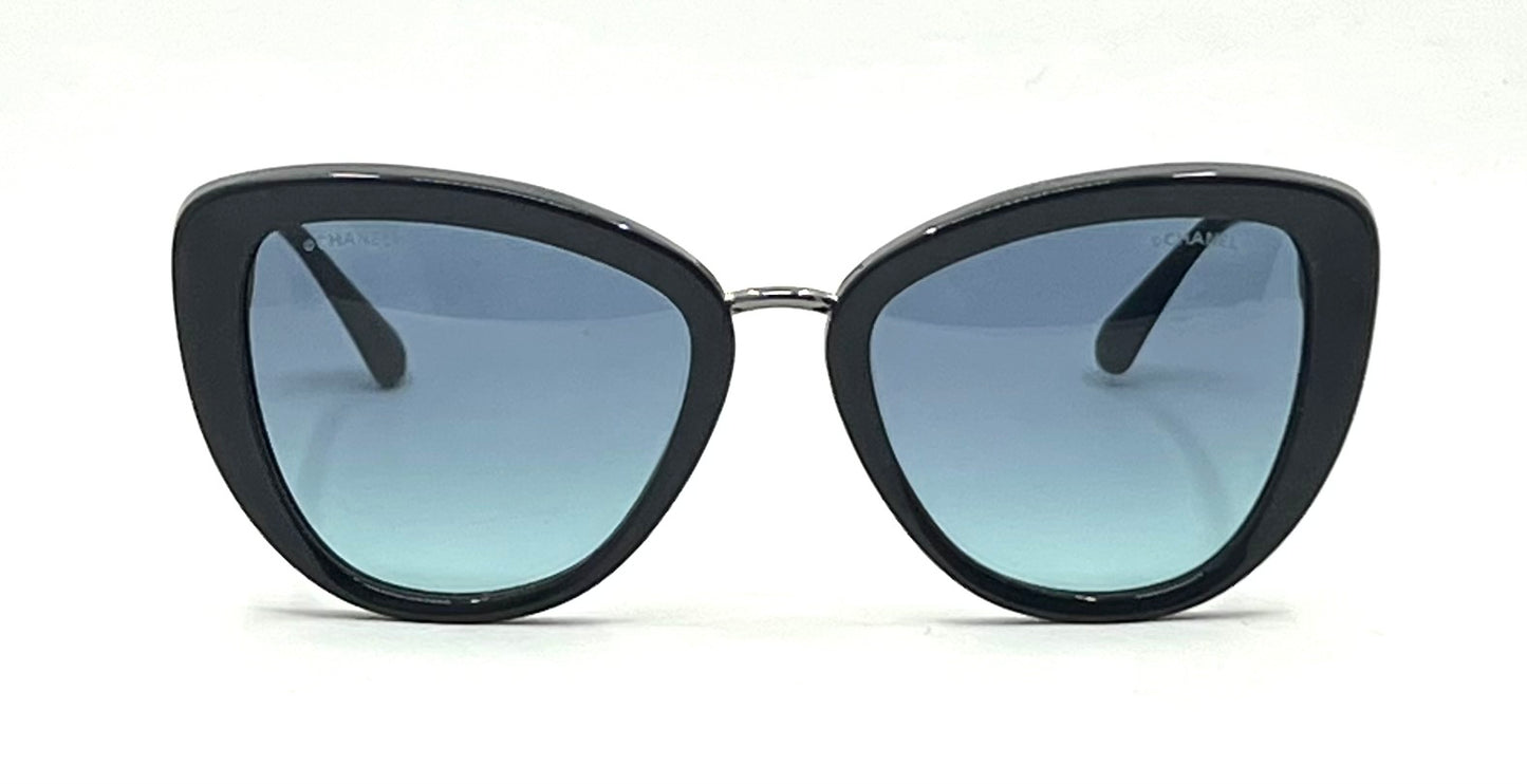Chanel 5399 Cat Eye Sunglasses Blue Gradient Lenses Italy 53-19
