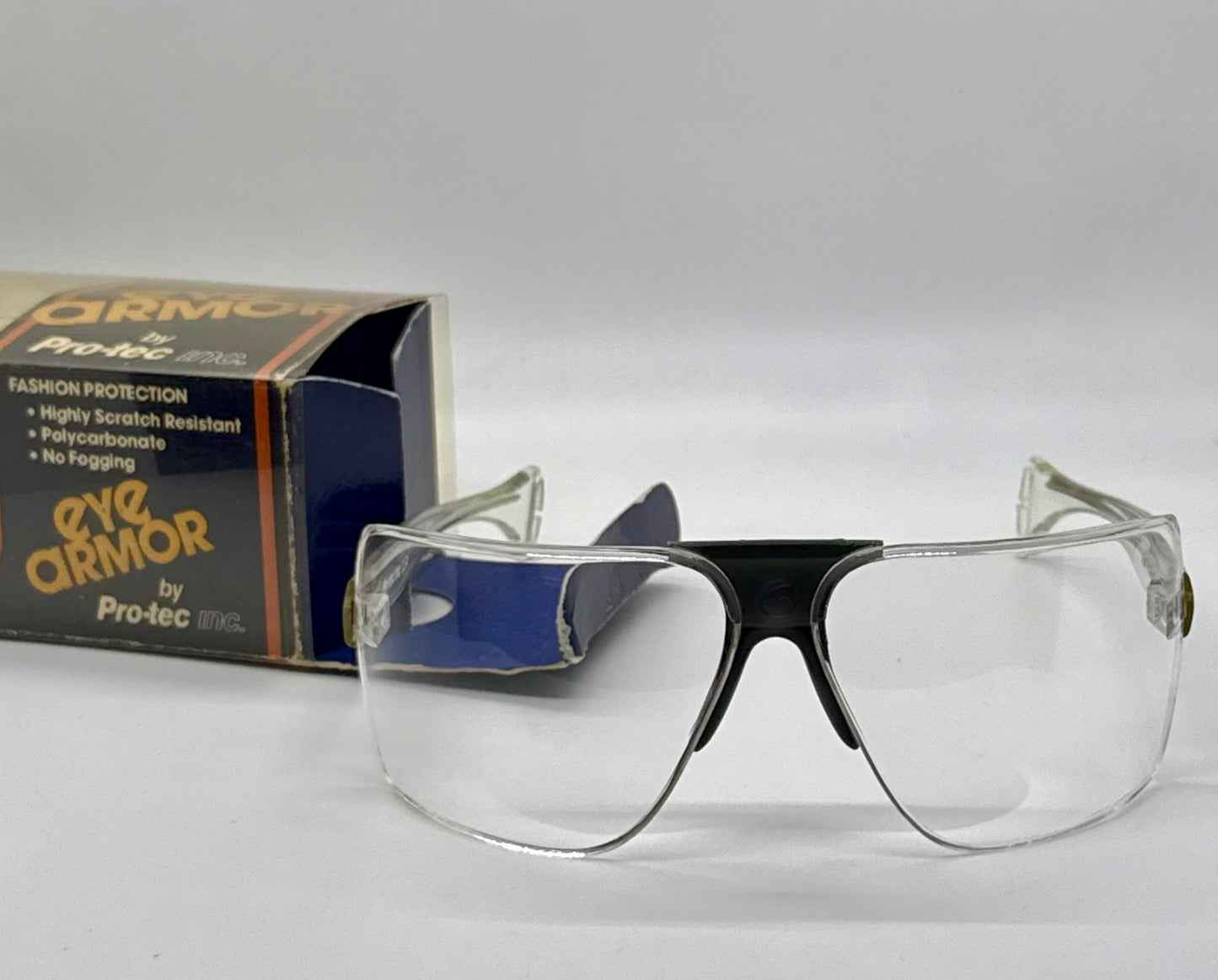 Gargoyles Eye Armor Pro-tec USA-VINTAGE Shield Sunglasses NOS + Case