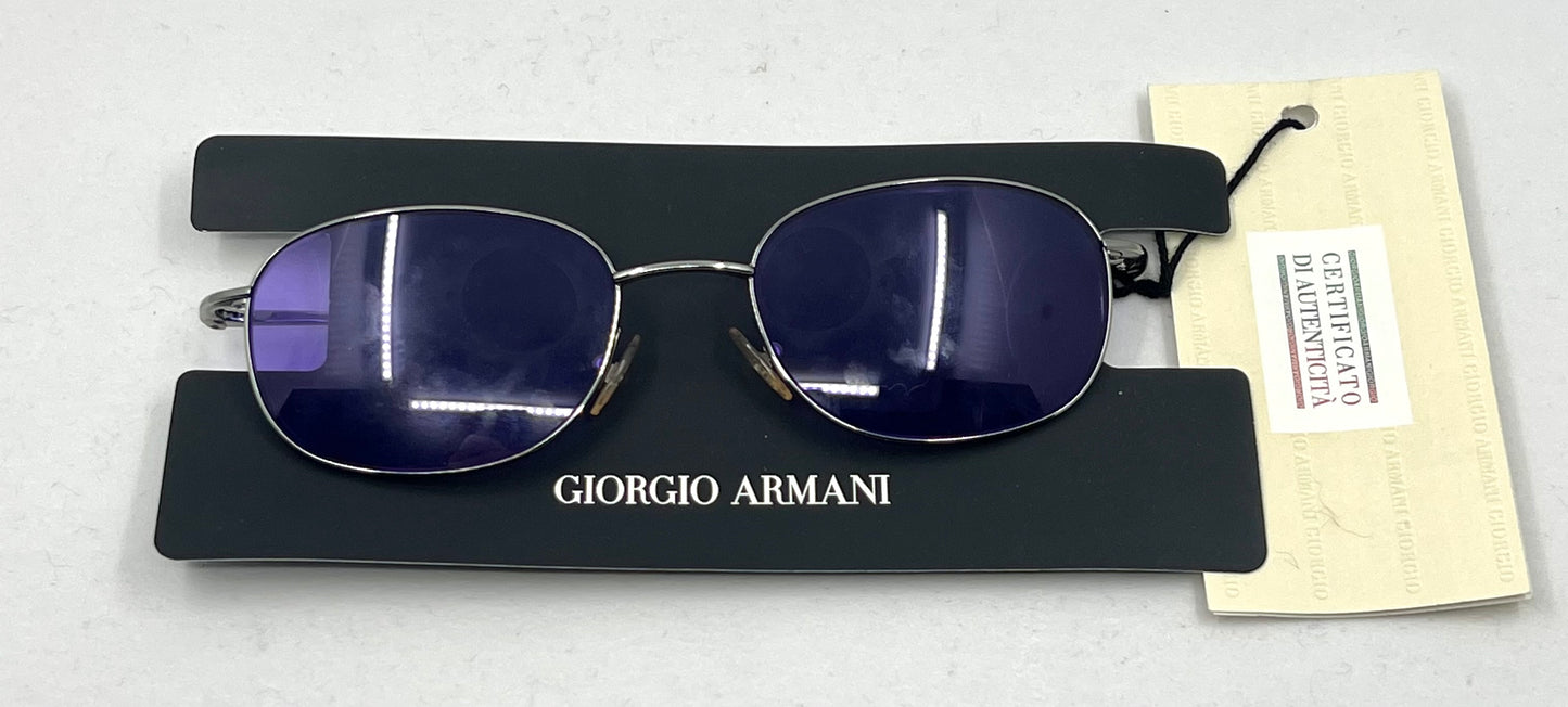Giorgio Armani GA 22 6LB Y2k Vintage Sunglasses-New Solid Purple Custom Lenses