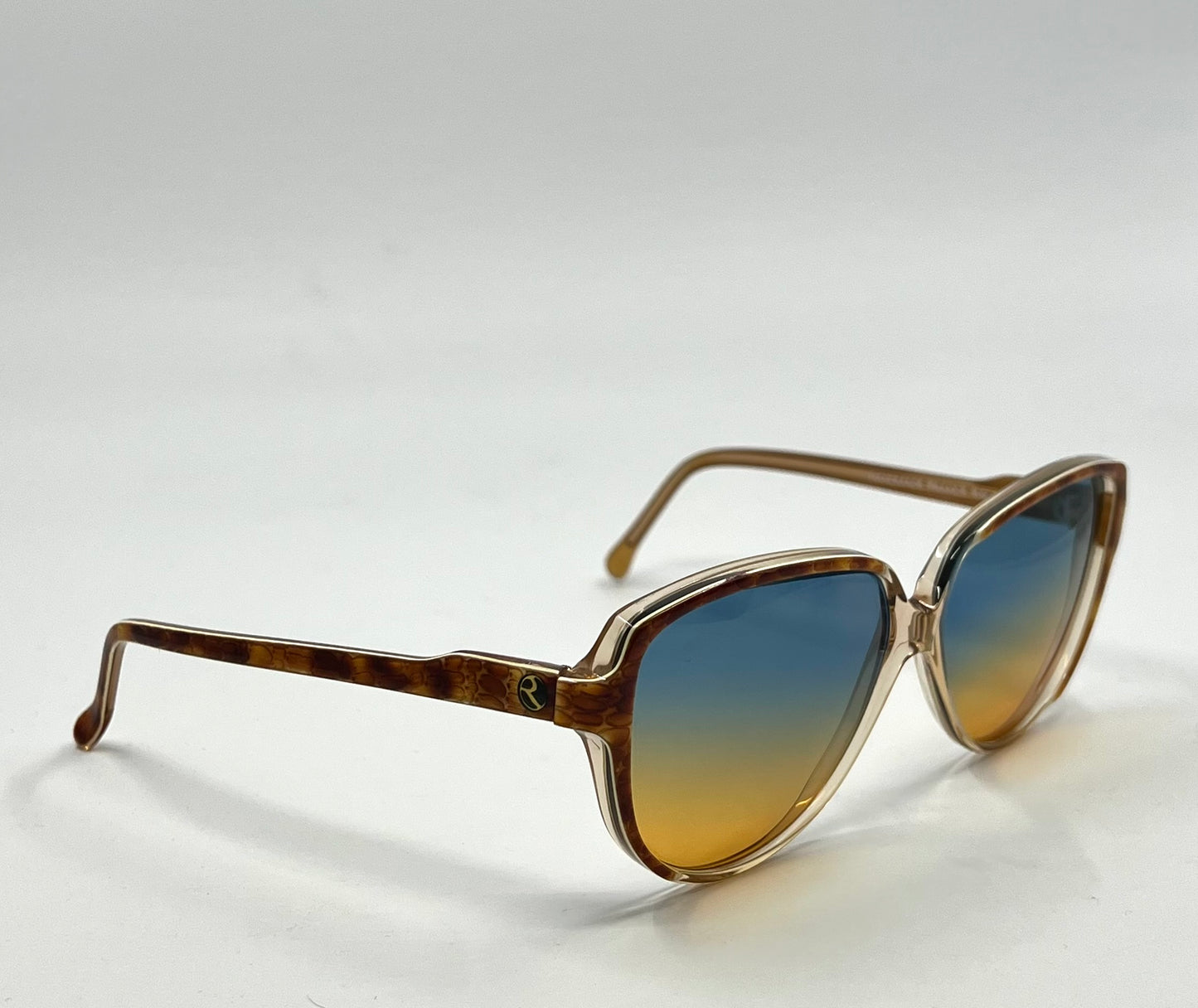 Rochas Paris 4604 Vintage Sunglasses w/New Gradient Tint Custom Lenses-Handmade in France-Unworn