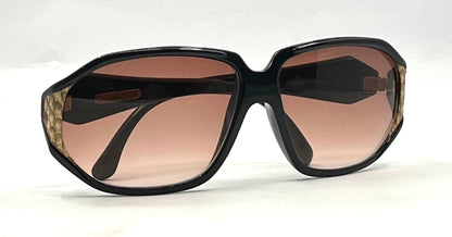 Jacques Fath 872-O Vintage Sunglasses-Exotic Snake Skin Temple-Unworn