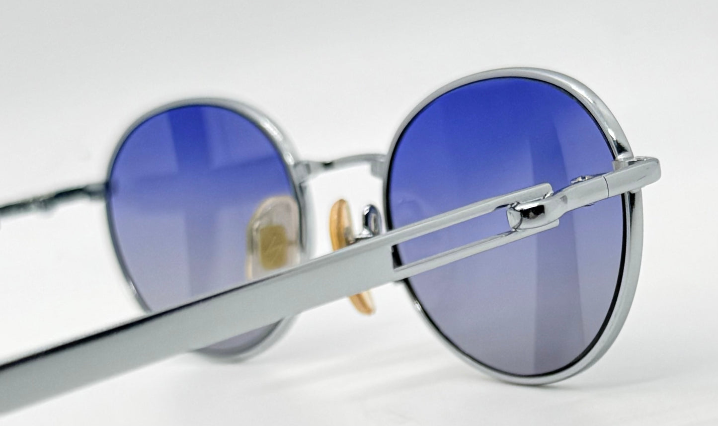 Yohji Yamamoto Vintage Japanese Oval Sunglasses-Unworn-Blue Gradient Lenses