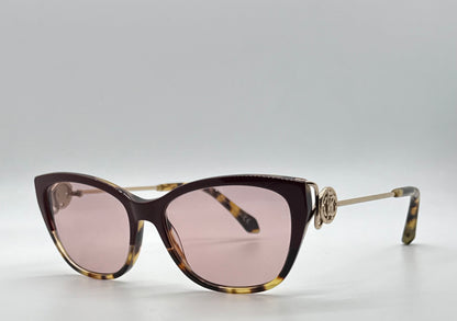 Roberto Cavalli Focanapo 5051 Vintage Cat Eye Sunglasses w/New Soft Pink Custom Lenses-Italy 51mm