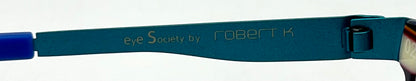 Robert K Eye Society Pepe 55-18-145 Blue Optical Frame Made in Germany
