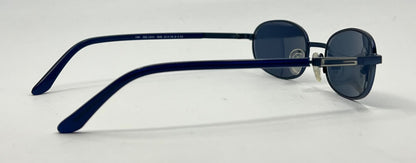 Gucci GG1374 6VE Y2K VINTAGE Oval Sunglasses-New Solid Blue Custom Lenses