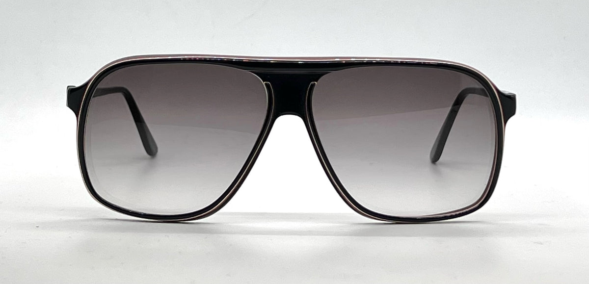 Avanti Racer Col.14 Vintage Black Pilot Sunglasses Unworn/Original-Handmade Italy