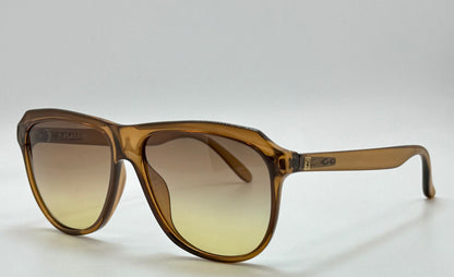 Vintage Playboy 4655 10-Deadstock Austrian Aviators with Custom Berko’s Designs Gradient Brown to Persimmon Lenses