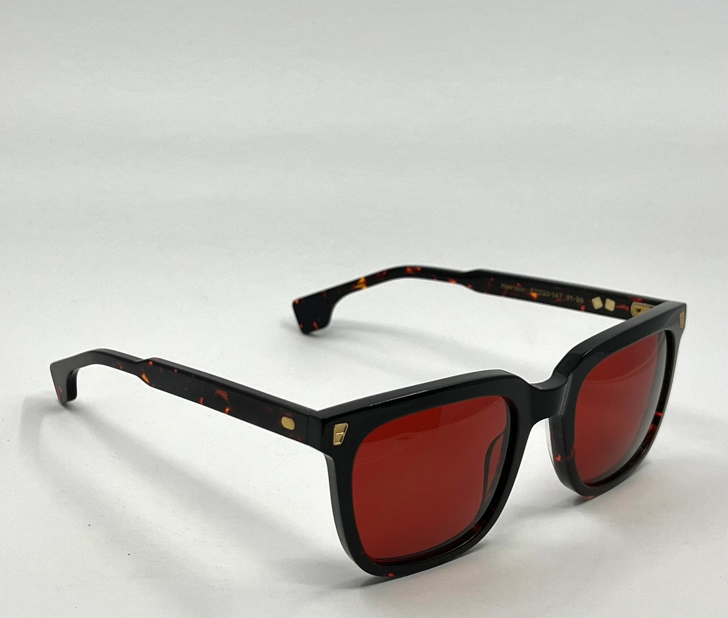 Entourage of 7 Harrison Sunglasses w/New Solid RedTinted aCustom Lenses– Full Kit-New/Unworn