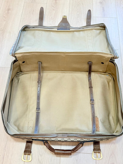 Vintage Gucci GG Supreme Web Stripe Suitcase 1980s Travel Case