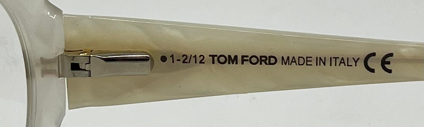Tom Ford TF5246 024 Ivory Pearl Oval Eyeglasses 53-17-140 Italy Deadstock