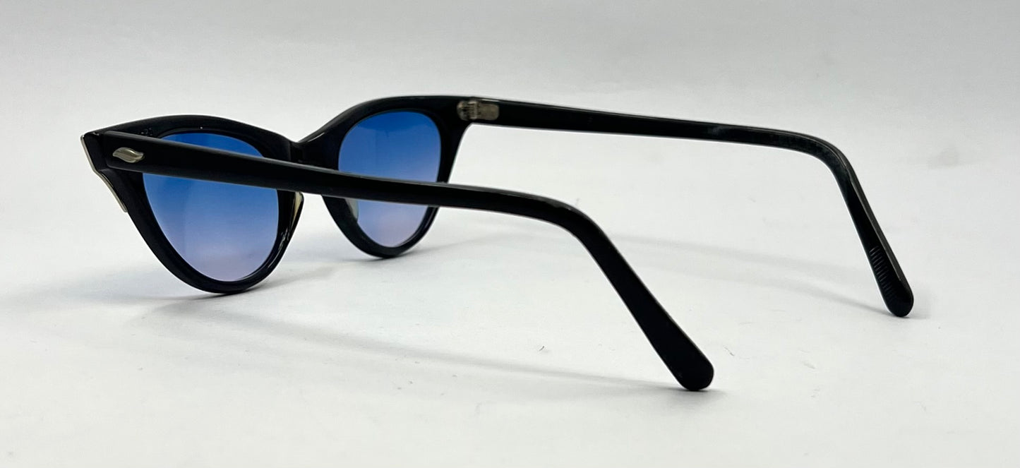 SRO VINTAGE Cat-Eye Sunglasses USA Made-New Blue Gradient Custom Lenses