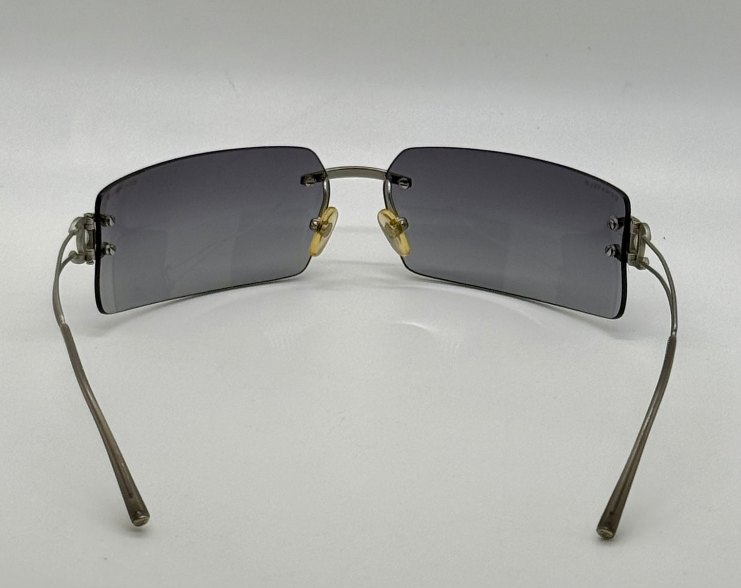 Chanel 4051-B Crystal CC Rimless Shield Sunglasses 170/76 Unworn Original Case