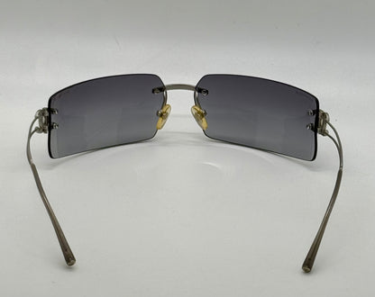 Chanel 4051-B Crystal CC Rimless Shield Sunglasses 170/76 Unworn Original Case