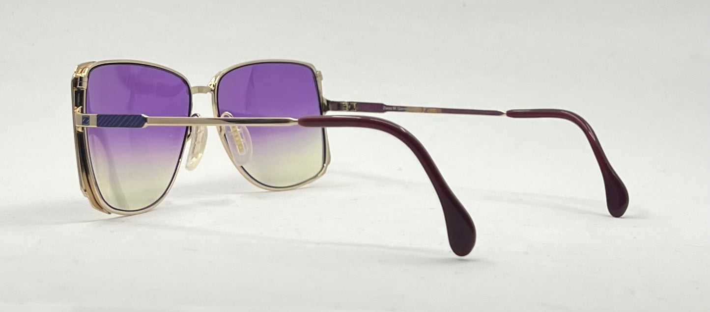 ZEISS 9293/0 Vintage Sunglasses w/New Purple to Yellow Gradient Custom Lenses-60mm