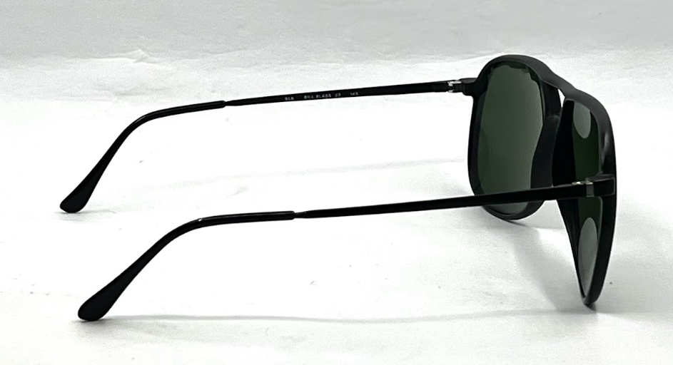 Bill Blass 22 BLK Vintage Aviator Sunglasses-New Solid Green Custom Lens Unworn-Japan