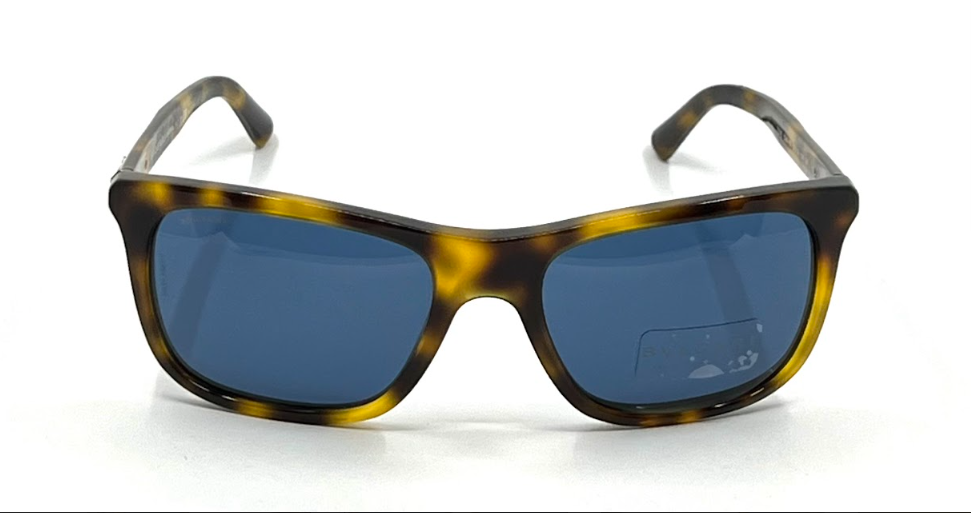 Bvlgari 7018 5299/80 Tortoise Blue Lens Vintage Sunglasses Made in Italy 57-19