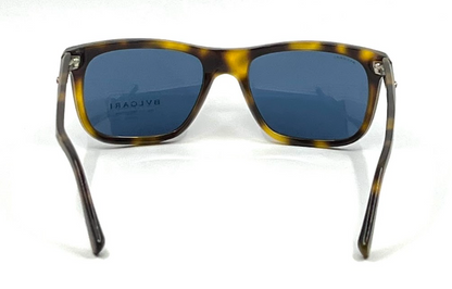 Bvlgari 7018 5299/80 Tortoise Blue Lens Vintage Sunglasses Made in Italy 57-19