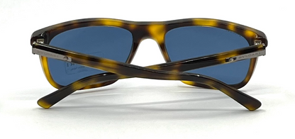 Bvlgari 7018 5299/80 Tortoise Blue Lens Vintage Sunglasses Made in Italy 57-19