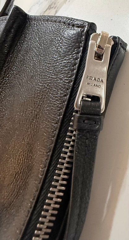 Prada Milano VINTAGE Leather Tote Bag-Suede Interior-Italy