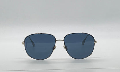 Dior 2VK49-VINTAGE Gold Metal Sunglasses-Blue Lenses 58-15-145 Unworn-Full Kit