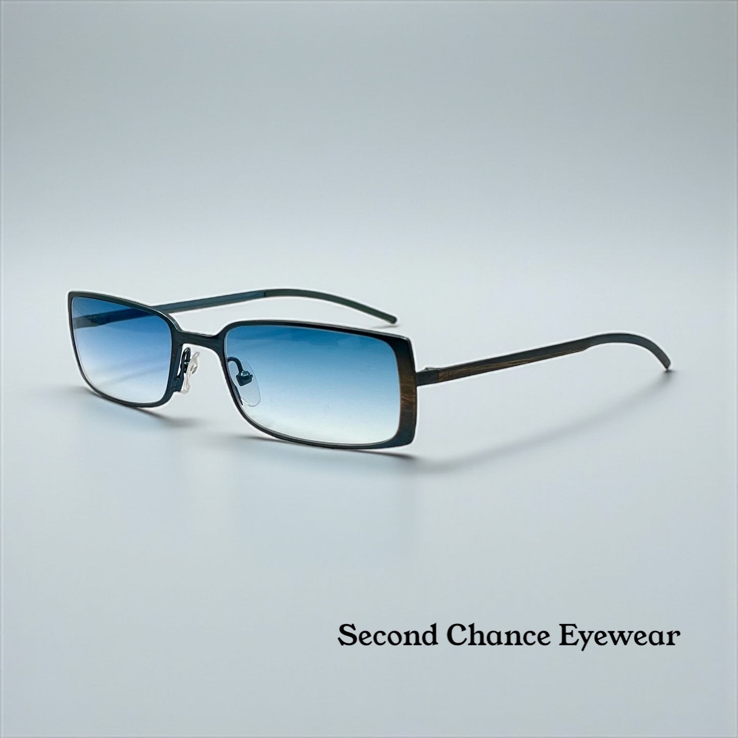 Christian Dior CD 3601 58U Metallic Blue Vintage Sunglasses w/New/Custom Gradient Lenses