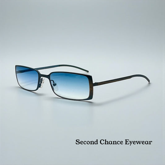 Christian Dior CD 3601 58U Metallic Blue Vintage Sunglasses w/New/Custom Gradient Lenses