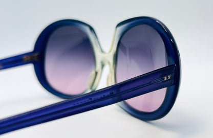 Vintage Emilio Pucci Sunglasses - Unworn New Old Stock (NOS) - Gradient Blue & Clear Frames