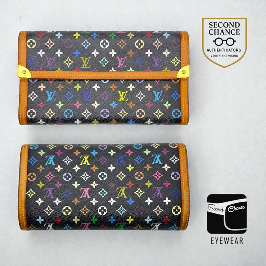 Louis Vuitton Black Multicolor Long Wallet-Murakami Y2K-Authentic