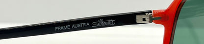 Silhouette MOD 1103 Vintage Sunglasses w/New Solid Green Custom Lenses-56mm-Unworn