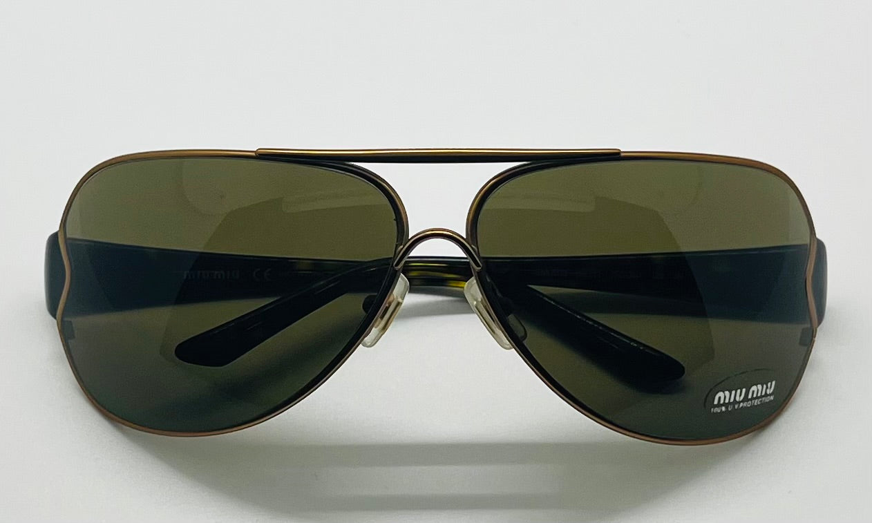 Y2K MIU MIU Pilot/Shield Sunglasses-Mod. SMU55G-Brand New/Unworn 68mm-FULL KIT