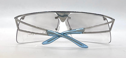 Dior Clubbing/S Vintage Y2K Vintage Silver/Blue Sunglasses-Unworn-Rare Italy