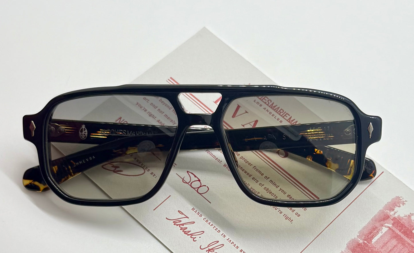 Jacques Marie Mage EVANS in NOIR w/New, Gradient lenses-Ltd. of 500 pcs-Full Kit